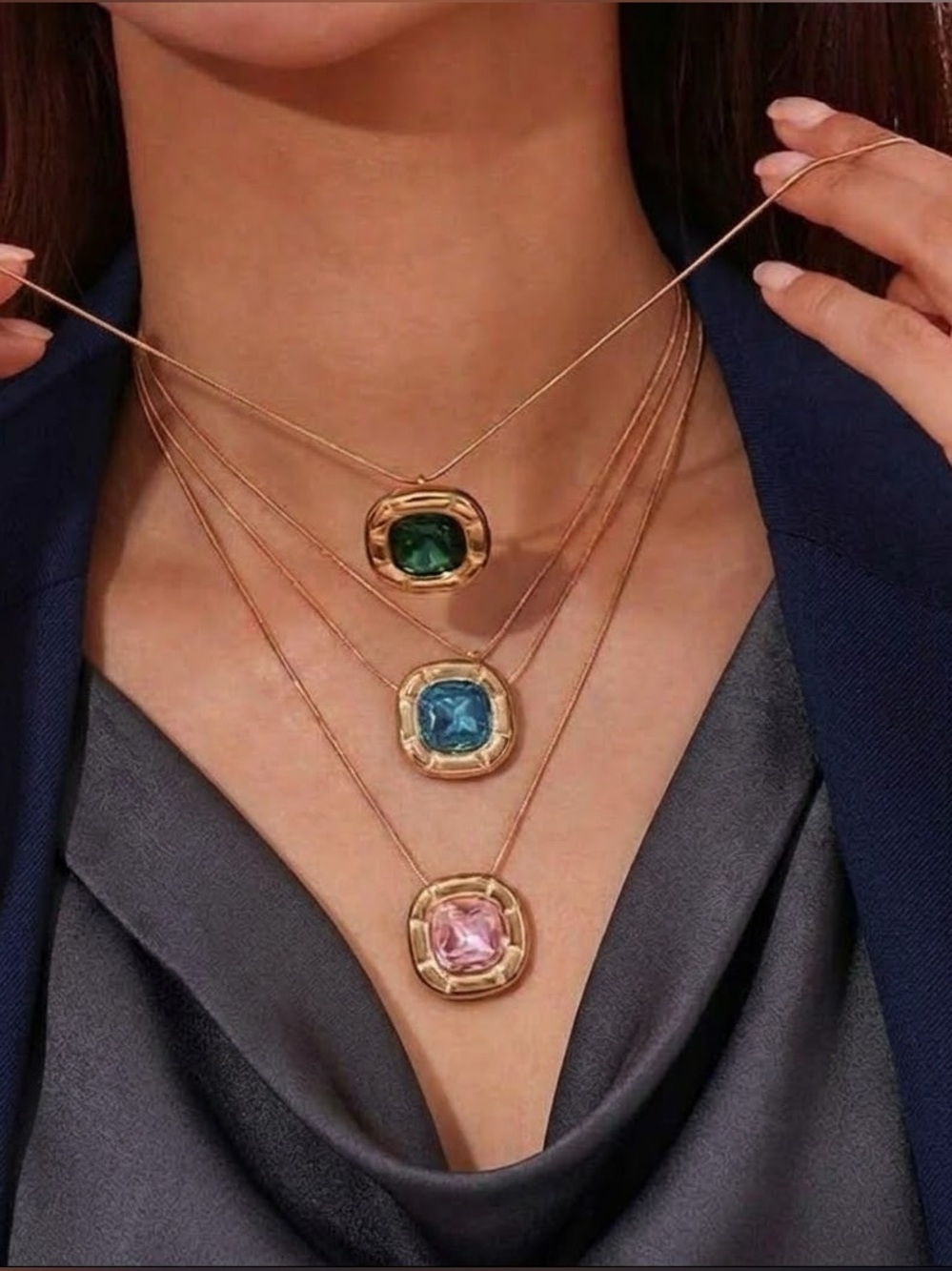 Choice of Stainless Colorful Steel Pendant Necklace NWT